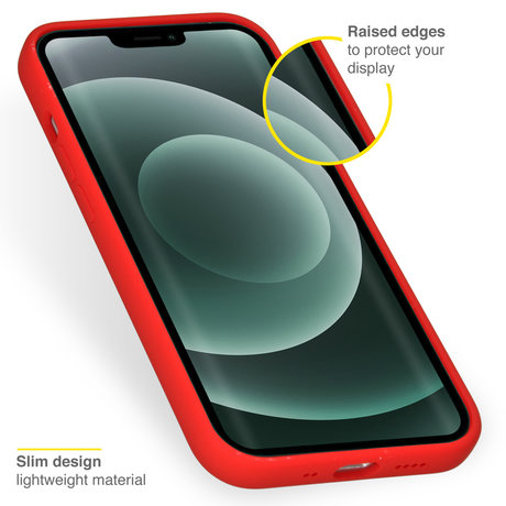 Accezz Liquid Silicone Backcover iPhone 13 Mini - Rood (D)