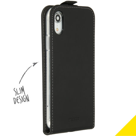 Accezz Flipcase iPhone Xr - Zwart (D)