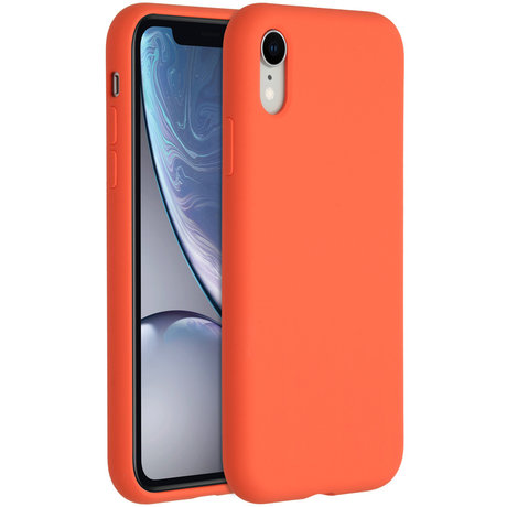 Accezz Liquid Silicone Backcover iPhone Xr - Nectarine (D)