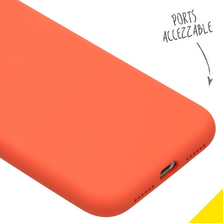 Accezz Liquid Silicone Backcover iPhone Xr - Nectarine (D)