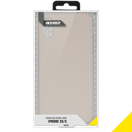 Accezz Liquid Silicone Backcover iPhone Xs / X - Stone (D)