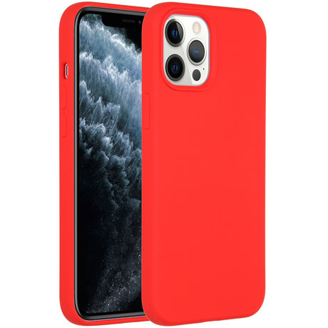 Accezz Liquid Silicone Backcover iPhone 12 Pro Max - Rood (D)