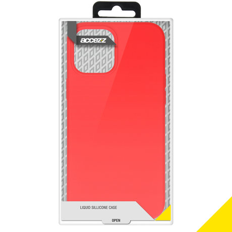 Accezz Liquid Silicone Backcover iPhone 12 Pro Max - Rood (D)