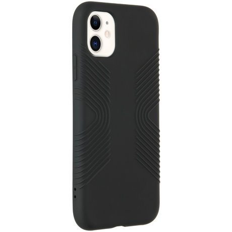 Accezz Impact Grip Backcover iPhone 11 - Zwart (D)
