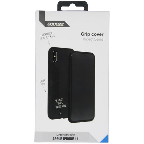 Accezz Impact Grip Backcover iPhone 11 - Zwart (D)