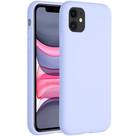 Accezz Liquid Silicone Backcover iPhone 11 - Paars (D)