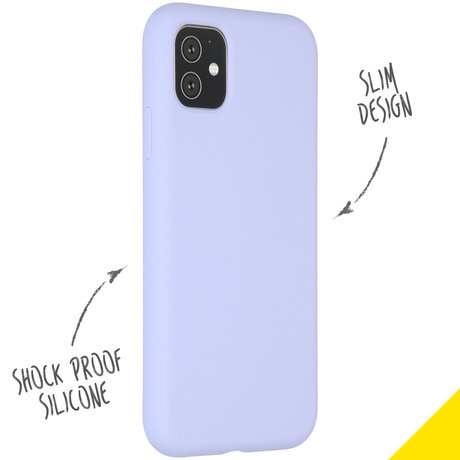 Accezz Liquid Silicone Backcover iPhone 11 - Paars (D)