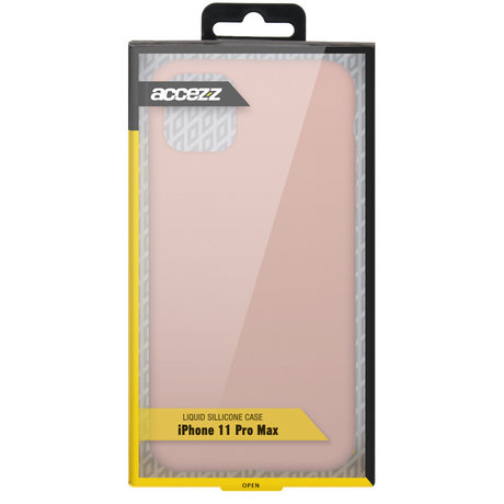 Accezz Liquid Silicone Backcover iPhone 11 Pro Max - Roze (D)