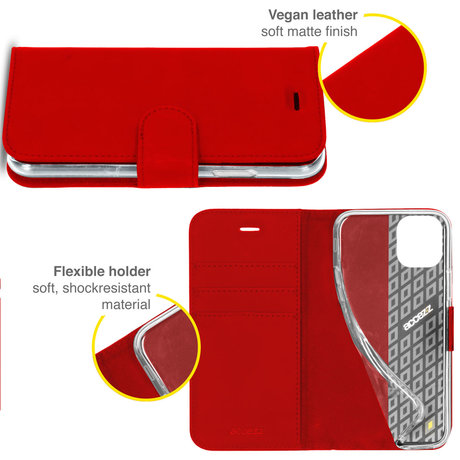 Accezz Wallet Softcase Booktype iPhone 13 - Rood (D)