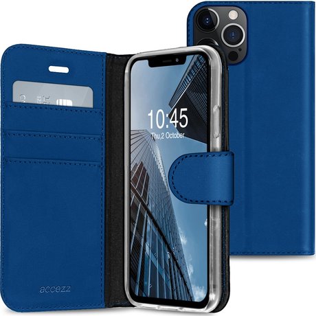 Accezz Wallet Softcase Booktype iPhone 13 Pro - Donkerblauw (D)
