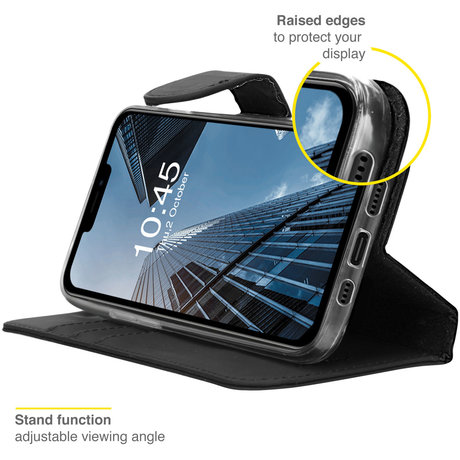 Accezz Wallet Softcase Booktype iPhone 13 Pro Max - Zwart (D)