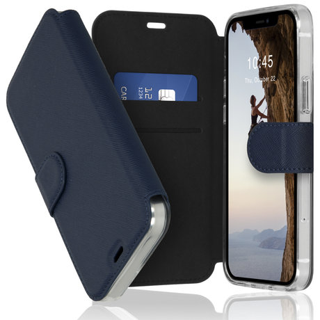 Accezz Xtreme Wallet Booktype iPhone 12 (Pro) - Donkerblauw (D)