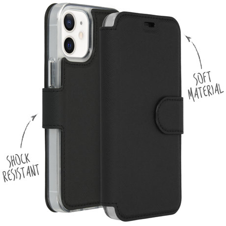 Accezz Xtreme Wallet Booktype iPhone 12 Mini - Zwart (D)