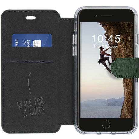 Accezz Xtreme Wallet Booktype iPhone SE (2020) / 8 / 7 -Donkergroen (D)