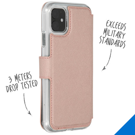 Accezz Xtreme Wallet Booktype iPhone 11 - Rosé Goud (D)