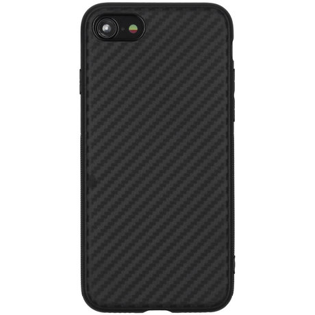 Carbon Softcase Backcover iPhone SE (2020) / 8 / 7 - Zwart (D)