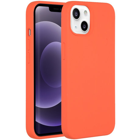 Accezz Liquid Silicone Backcover iPhone 13 - Nectarine (D)