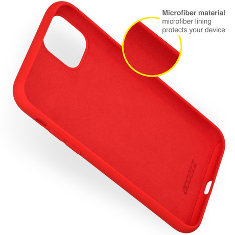 Accezz Liquid Silicone Backcover iPhone 13 Mini - Rood (D)