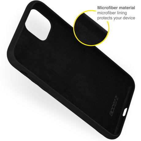 Accezz Liquid Silicone Backcover iPhone 13 Mini - Zwart (D)