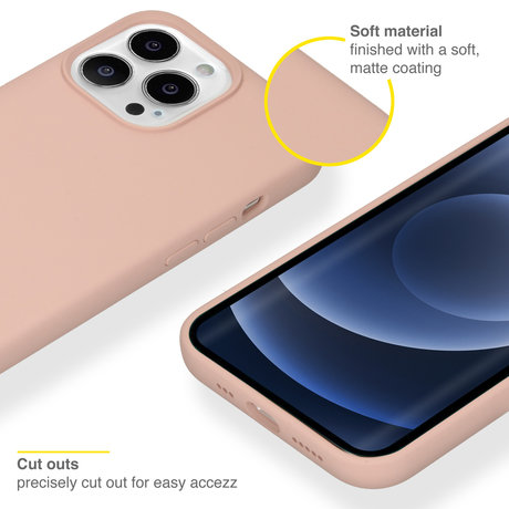 Accezz Liquid Silicone Backcover iPhone 13 Pro - Roze (D)