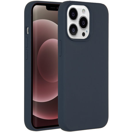 Accezz Liquid Silicone Backcover iPhone 13 Pro Max - Donkerblauw (D)