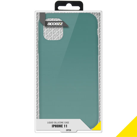 Accezz Liquid Silicone Backcover iPhone 11 - Donkergroen (D)