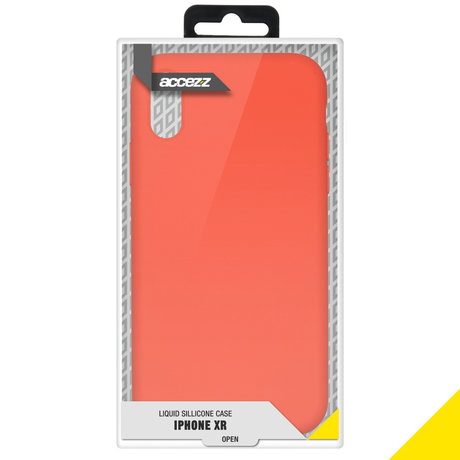 Accezz Liquid Silicone Backcover iPhone Xr - Nectarine (D)