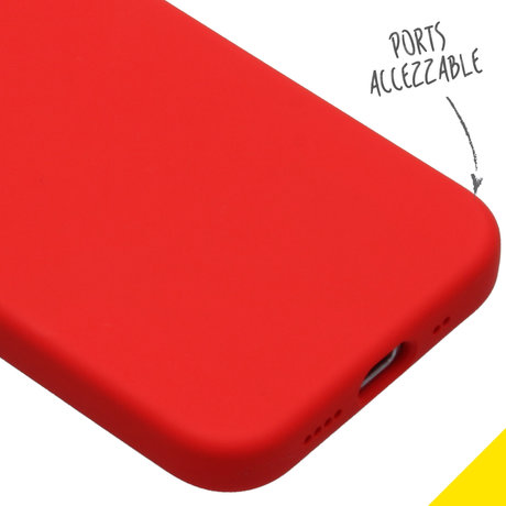 Accezz Liquid Silicone Backcover iPhone 12 Mini - Rood (D)