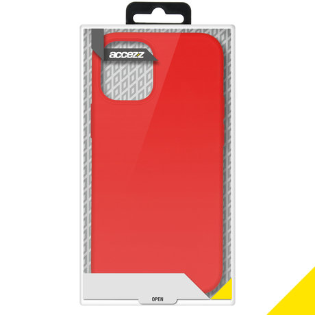 Accezz Liquid Silicone Backcover iPhone 12 Mini - Rood (D)