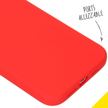 Accezz Liquid Silicone Backcover iPhone 12 Pro Max - Rood (D)