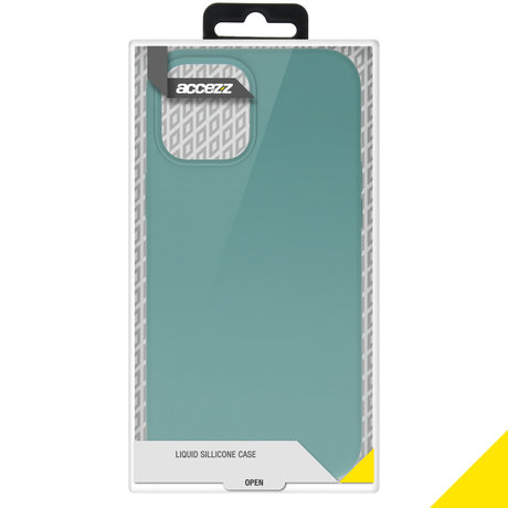 Accezz Liquid Silicone Backcover iPhone 12 Pro Max - Donkergroen (D)