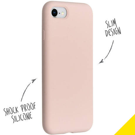 Accezz Liquid Silicone Backcover iPhone SE (2020) / 8 / 7 - Roze (D)