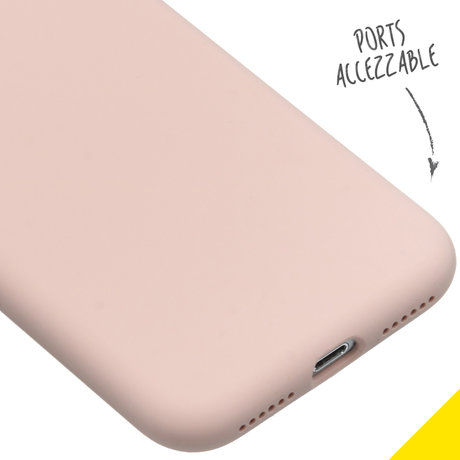 Accezz Liquid Silicone Backcover iPhone SE (2020) / 8 / 7 - Roze (D)