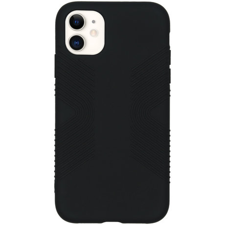 Accezz Impact Grip Backcover iPhone 11 - Zwart (D)