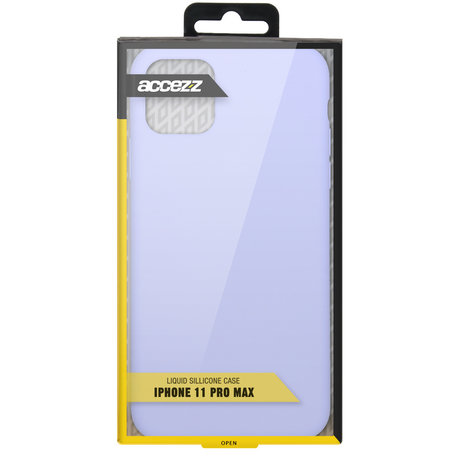 Accezz Liquid Silicone Backcover iPhone 11 Pro Max - Paars (D)