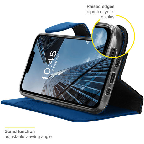 Accezz Wallet Softcase Booktype iPhone 13 Pro - Donkerblauw (D)