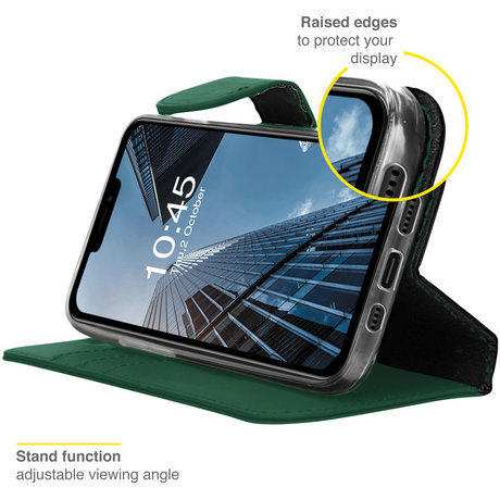 Accezz Wallet Softcase Booktype iPhone 13 Pro - Groen (D)