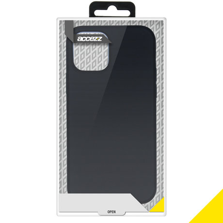 Accezz Liquid Silicone Backcover iPhone 12 (Pro) - Zwart (D)