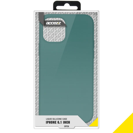 Accezz Liquid Silicone Backcover iPhone 12 (Pro) - Donkergroen (D)