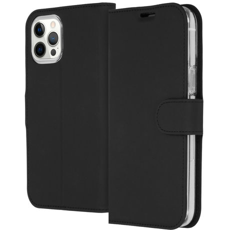Accezz Wallet Softcase Booktype iPhone 12 Pro Max - Zwart (D)