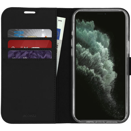 Accezz Wallet Softcase Booktype iPhone 12 Pro Max - Zwart (D)