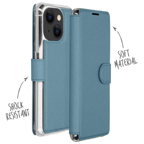 Accezz Xtreme Wallet Booktype iPhone 13 - Lichtblauw (D)