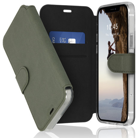 Accezz Xtreme Wallet Booktype iPhone 12 (Pro) - Lichtgroen (D)