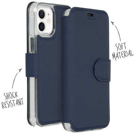 Accezz Xtreme Wallet Booktype iPhone 12 Mini - Donkerblauw (D)