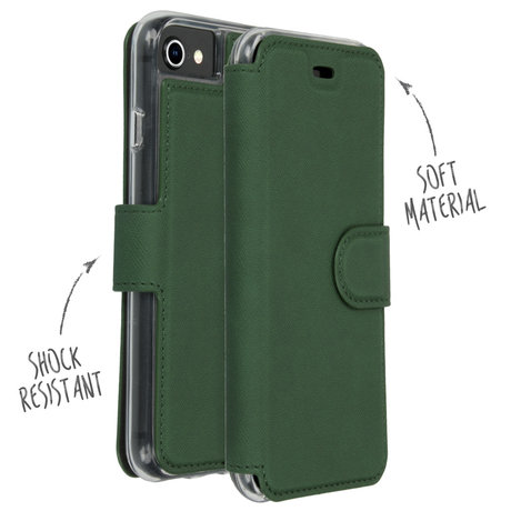 Accezz Xtreme Wallet Booktype iPhone SE (2020) / 8 / 7 -Donkergroen (D)