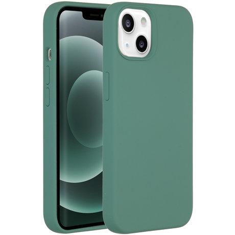 Accezz Liquid Silicone Backcover met MagSafe iPhone 13 Mini - Groen (D)