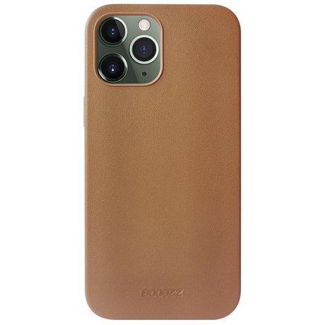 Accezz Leather Backcover met MagSafe iPhone 12 (Pro) - Bruin (D)