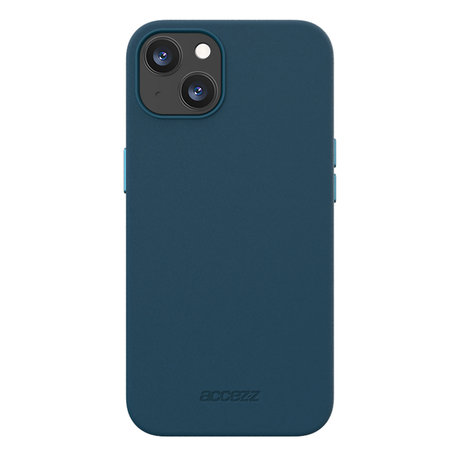 Accezz Leather Backcover met MagSafe iPhone 13 - Donkerblauw (D)