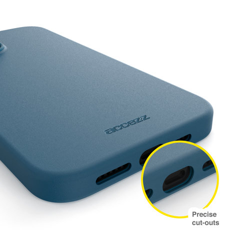 Accezz Leather Backcover met MagSafe iPhone 13 - Donkerblauw (D)