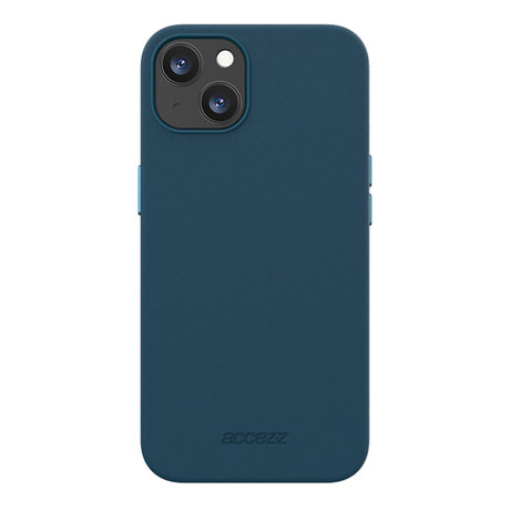 Accezz Leather Backcover met MagSafe iPhone 13 Mini - Donkerblauw (D)